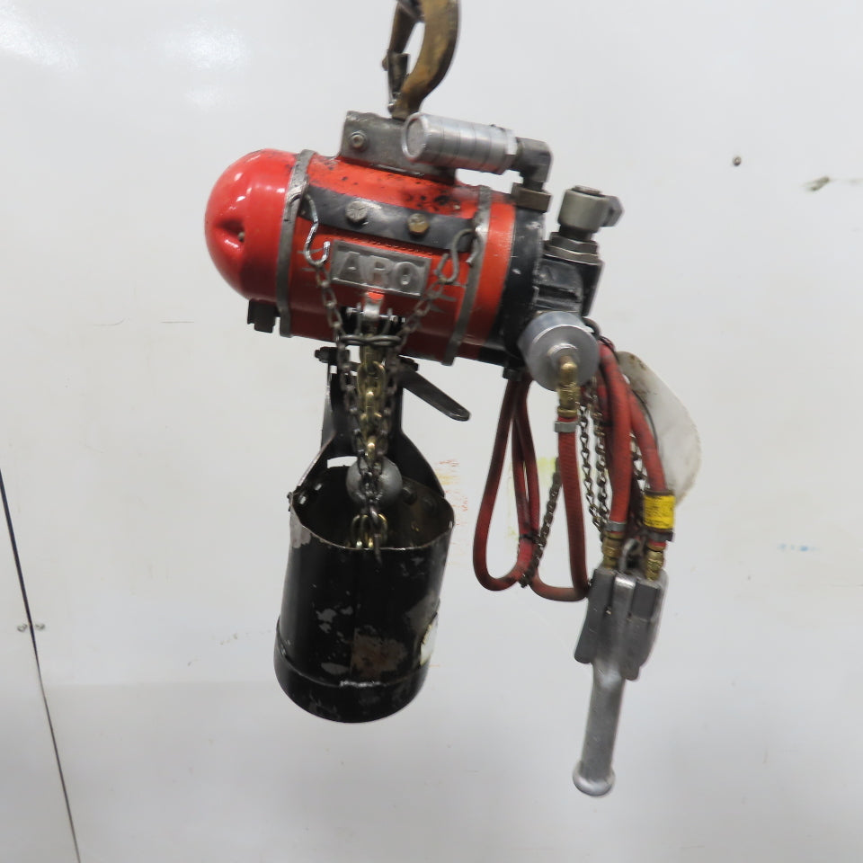 ARO 7768DT 1/2 Ton 1000LB Air Pneumatic Chain Hoist 12' Lift W/ Pendant