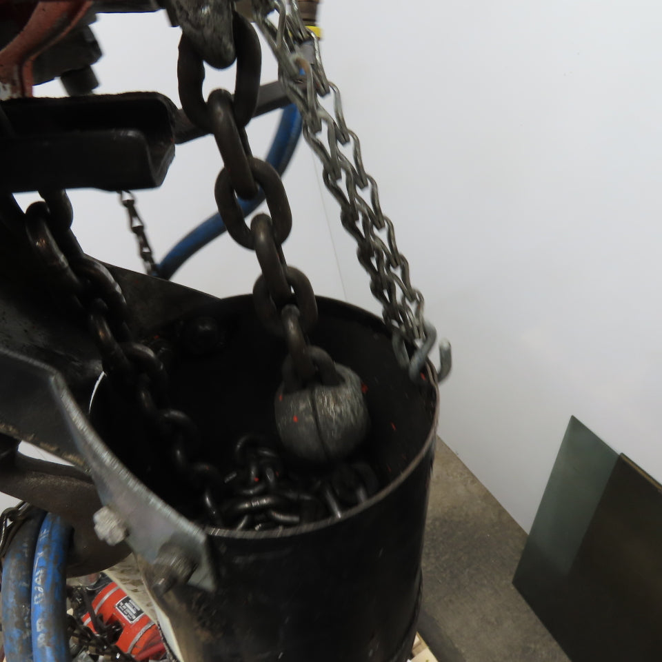 ARO 7756 1/2 Ton Air Chain Hoist 10' Lift Pendant Operated 90PSI No Top Hook