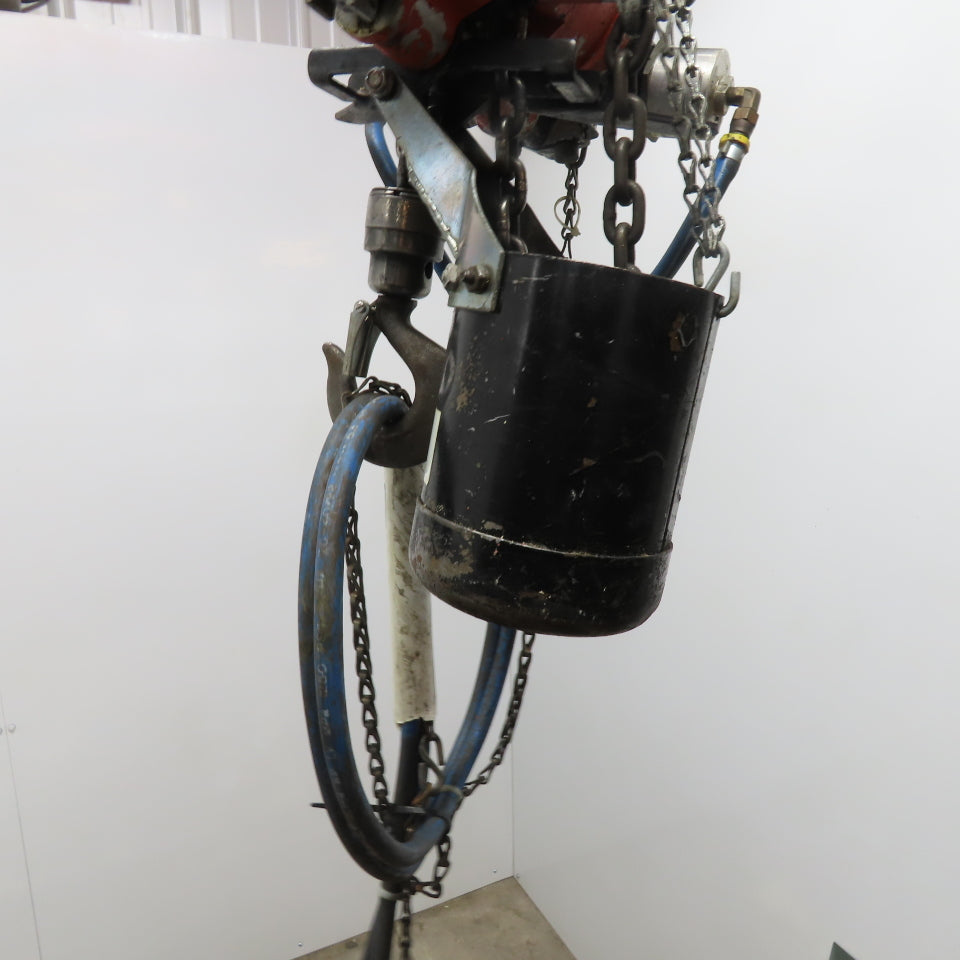 ARO 7756 1/2 Ton Air Chain Hoist 10' Lift Pendant Operated 90PSI No Top Hook