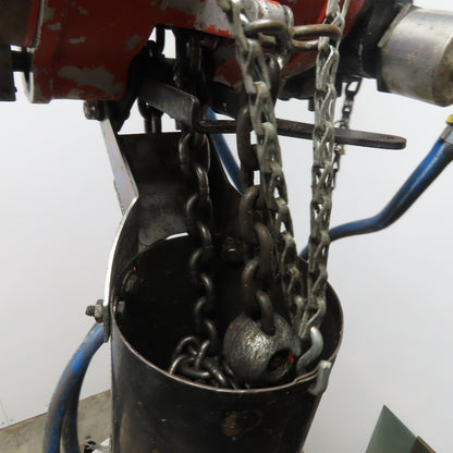 ARO 7756 1/2 Ton Air Chain Hoist 10' Lift Pendant Operated 90PSI No Top Hook