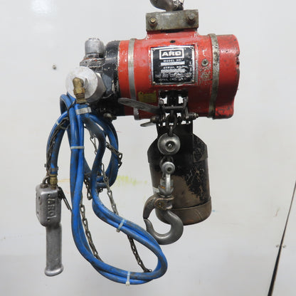 ARO 7756DT 1/2 Ton 1000LB Air Pneumatic Chain Hoist 15' Lift W/ Pendant
