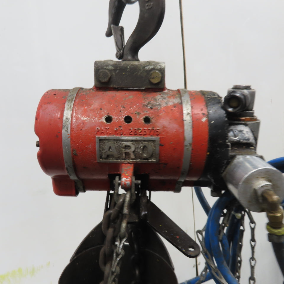 ARO 7756DT 1/2 Ton 1000LB Air Pneumatic Chain Hoist 15' Lift W/ Pendant