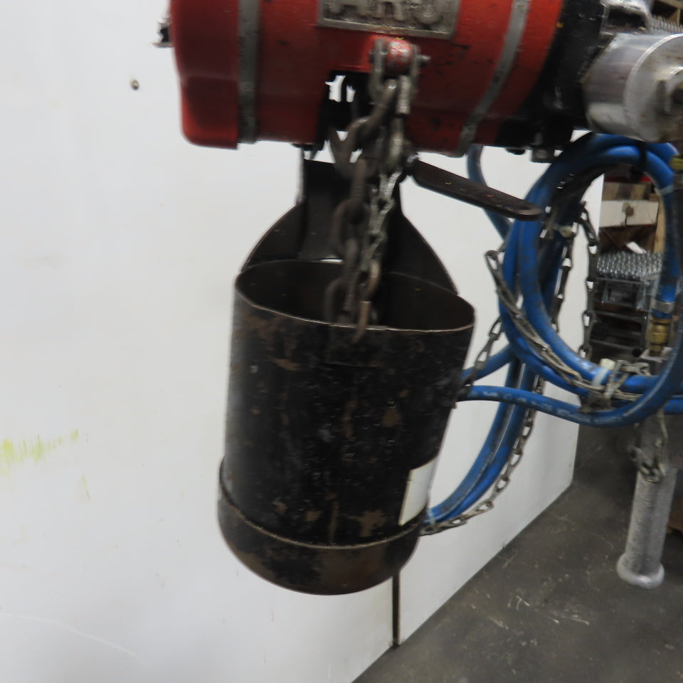 ARO 7756DT 1/2 Ton 1000LB Air Pneumatic Chain Hoist 15' Lift W/ Pendant