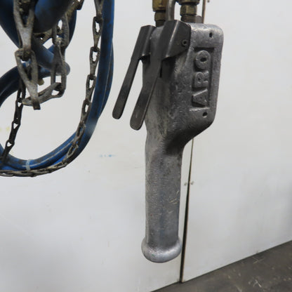 ARO 7756DT 1/2 Ton 1000LB Air Pneumatic Chain Hoist 15' Lift W/ Pendant