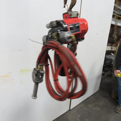 ARO 7756E 1/2 Ton 1000LB Air Pneumatic Chain Hoist 10' Lift W/ Pendant