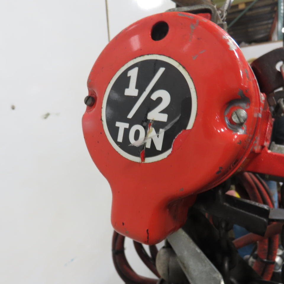 ARO 7756E 1/2 Ton 1000LB Air Pneumatic Chain Hoist 10' Lift W/ Pendant