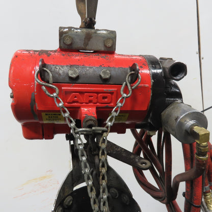 ARO 7756E 1/2 Ton 1000LB Air Pneumatic Chain Hoist 10' Lift W/ Pendant