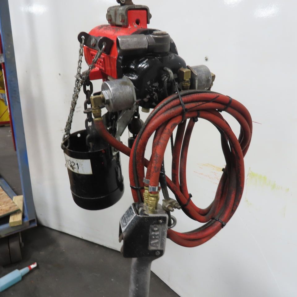 ARO 7756E 1/2 Ton 1000LB Air Pneumatic Chain Hoist 10' Lift W/ Pendant