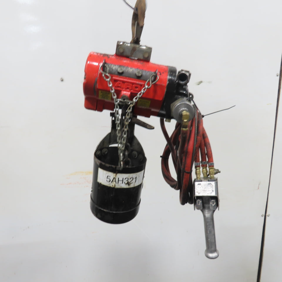 ARO 7756E 1/2 Ton 1000LB Air Pneumatic Chain Hoist 10' Lift W/ Pendant