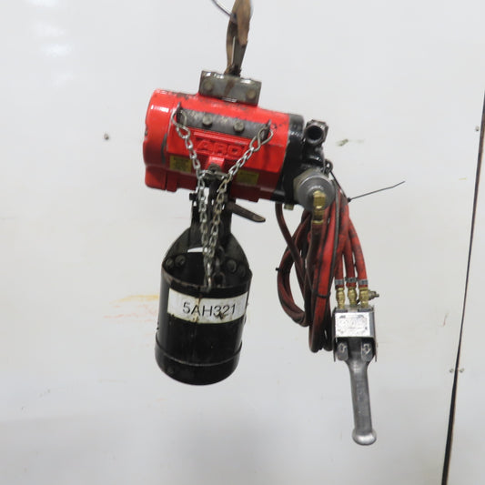 ARO 7756E 1/2 Ton 1000LB Air Pneumatic Chain Hoist 10' Lift W/ Pendant