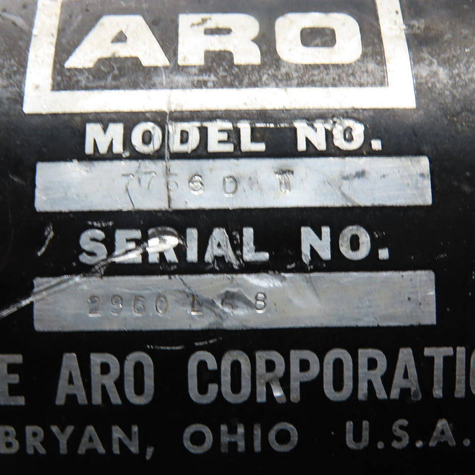 ARO 7756DT 1/2 Ton Air Chain Hoist 10' Lift Pendant Operated 90PSI No Top Hook