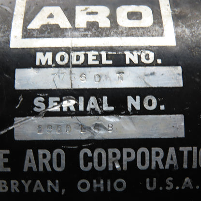 ARO 7756DT 1/2 Ton Air Chain Hoist 10' Lift Pendant Operated 90PSI No Top Hook