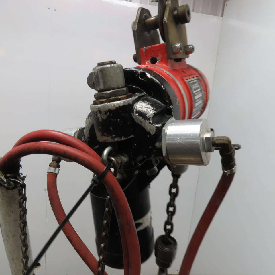 ARO 7756DT 1/2 Ton Air Chain Hoist 10' Lift Pendant Operated 90PSI No Top Hook