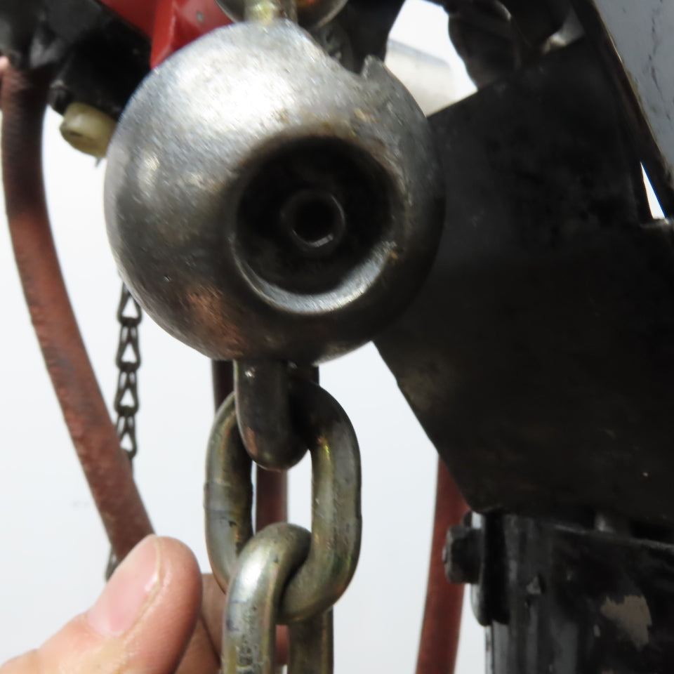 ARO 7756F 1/2 Ton Air Chain Hoist 10' Lift Pendant Operated 90PSI No Top Hook