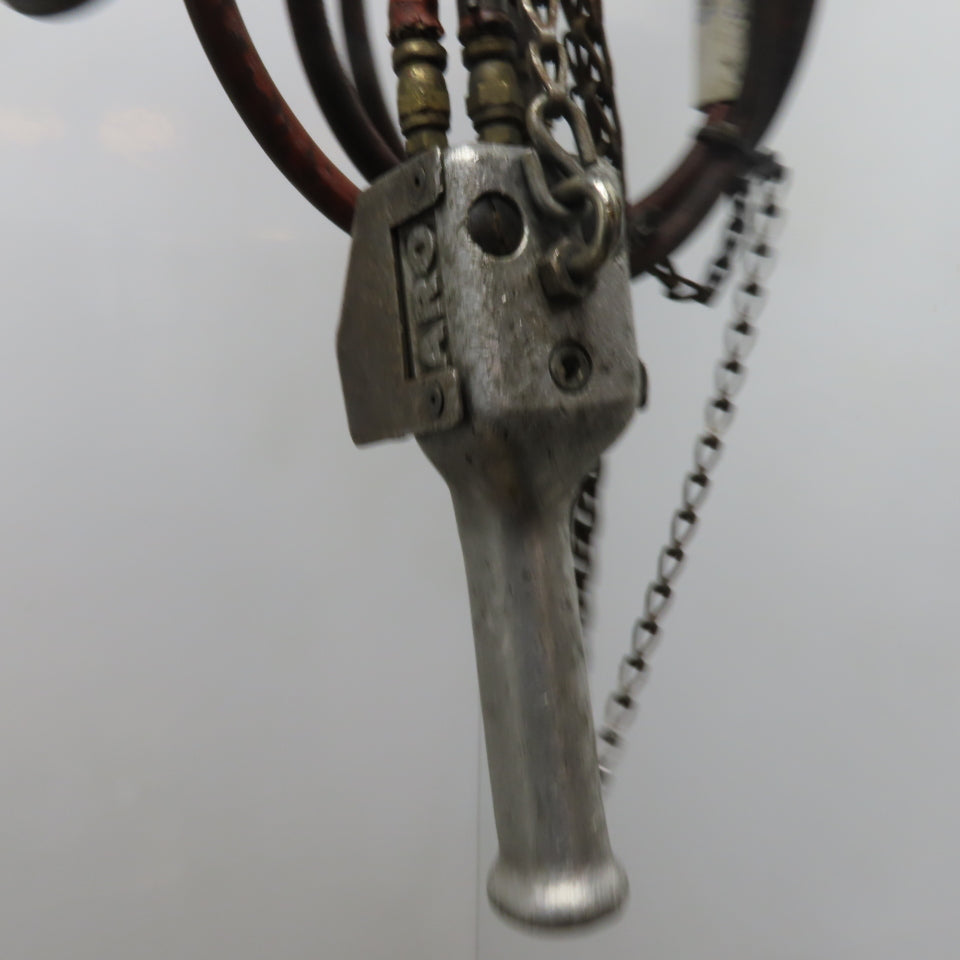 ARO 7756F 1/2 Ton Air Chain Hoist 10' Lift Pendant Operated 90PSI No Top Hook