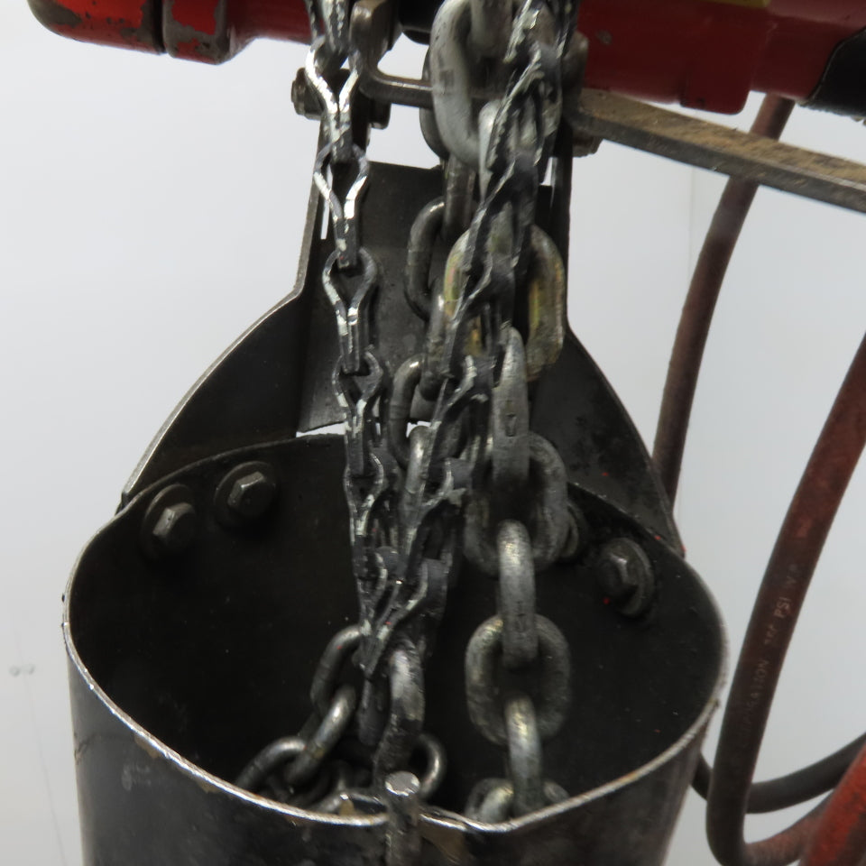 ARO 7756F 1/2 Ton Air Chain Hoist 10' Lift Pendant Operated 90PSI No Top Hook