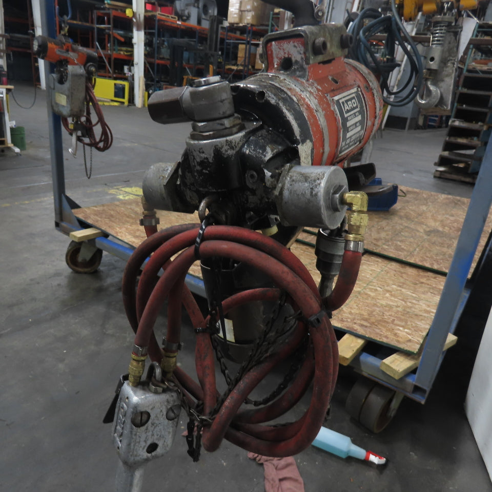 ARO 7756DT 1/2 Ton 1000LB Air Pneumatic Chain Hoist 12' Lift W/ Pendant