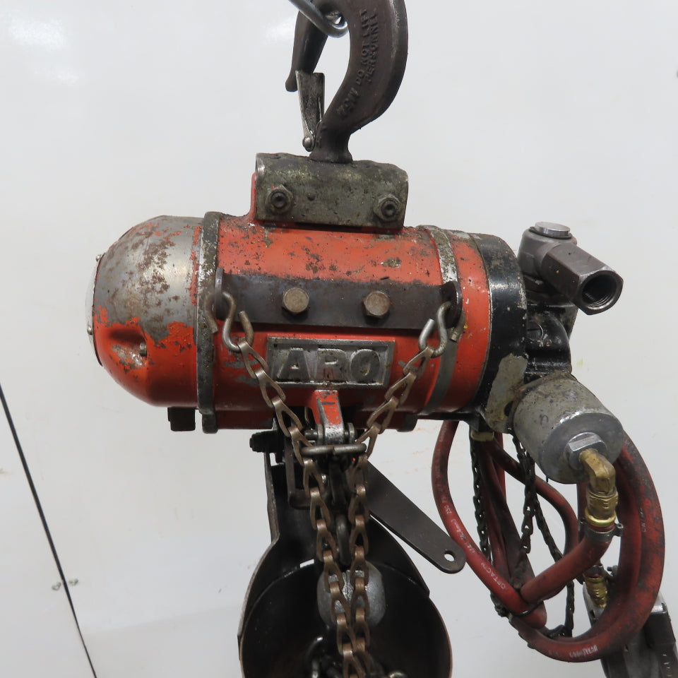 ARO 7756DT 1/2 Ton 1000LB Air Pneumatic Chain Hoist 12' Lift W/ Pendant