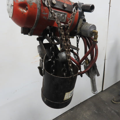 ARO 7756DT 1/2 Ton 1000LB Air Pneumatic Chain Hoist 12' Lift W/ Pendant