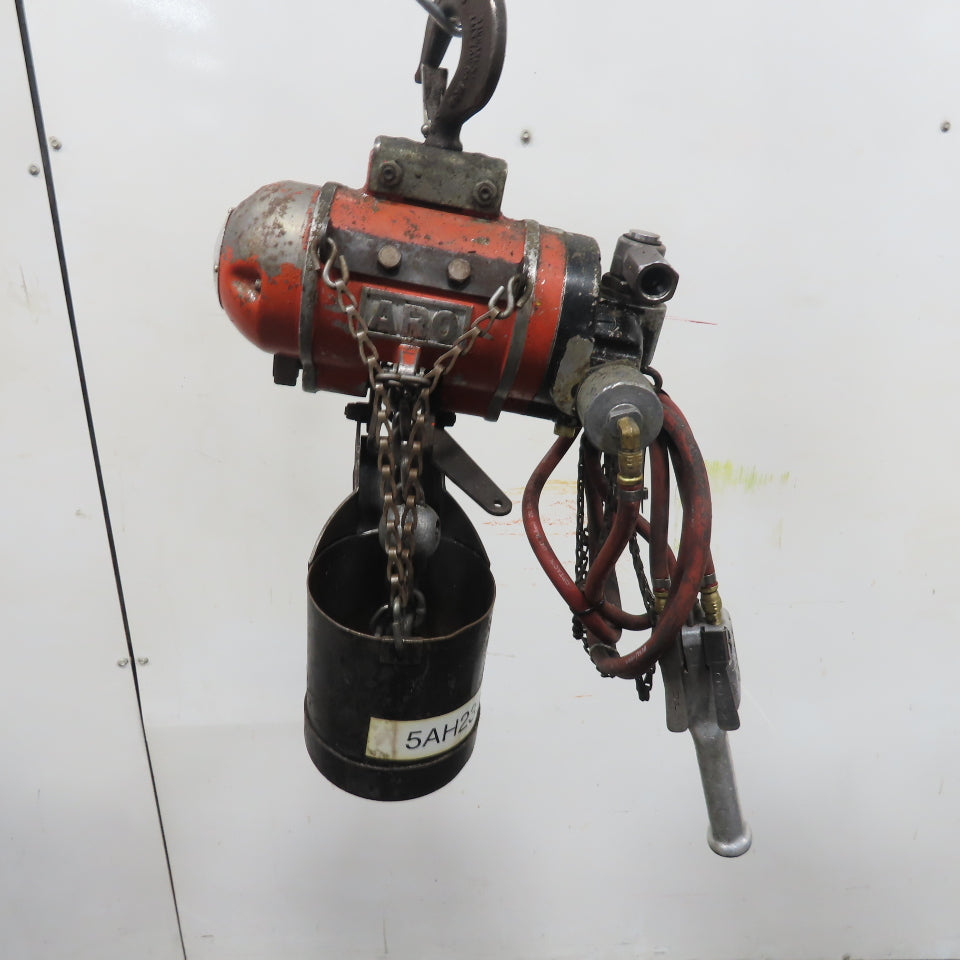 ARO 7756DT 1/2 Ton 1000LB Air Pneumatic Chain Hoist 12' Lift W/ Pendant