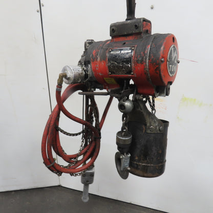 ARO 7756DT 1/2 Ton 1000LB Air Pneumatic Chain Hoist 10' Lift W/ Pendant