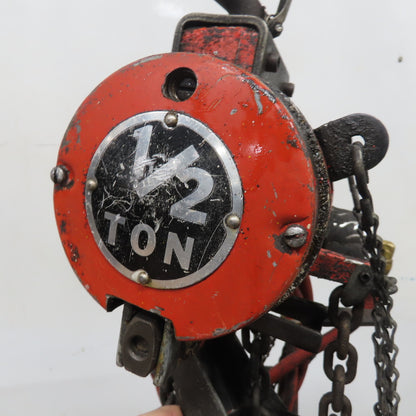 ARO 7756DT 1/2 Ton 1000LB Air Pneumatic Chain Hoist 10' Lift W/ Pendant