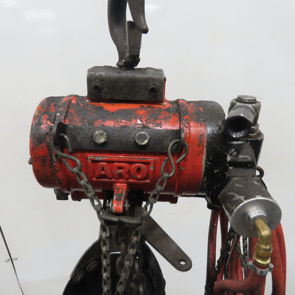 ARO 7756DT 1/2 Ton 1000LB Air Pneumatic Chain Hoist 10' Lift W/ Pendant