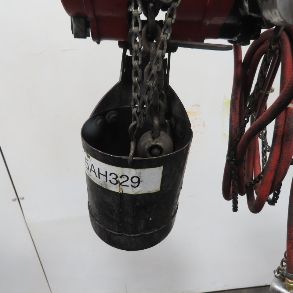 ARO 7756DT 1/2 Ton 1000LB Air Pneumatic Chain Hoist 10' Lift W/ Pendant