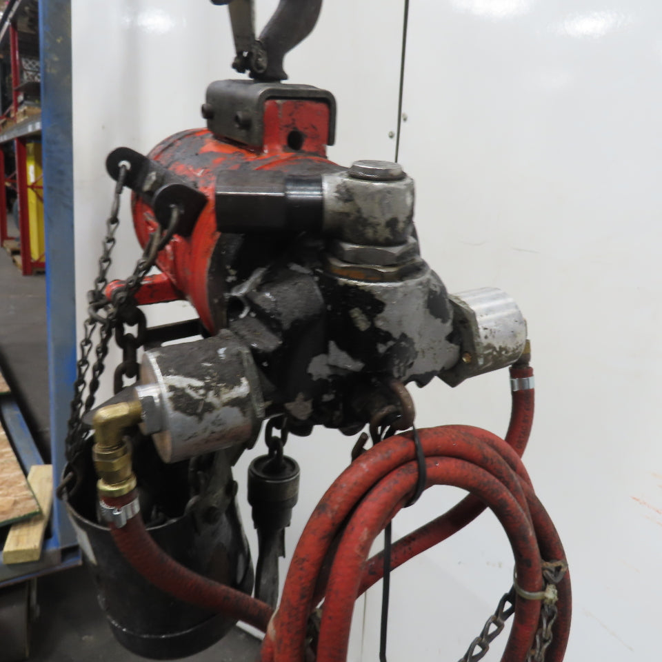 ARO 7756DT 1/2 Ton 1000LB Air Pneumatic Chain Hoist 10' Lift W/ Pendant