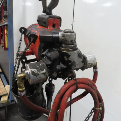ARO 7756DT 1/2 Ton 1000LB Air Pneumatic Chain Hoist 10' Lift W/ Pendant