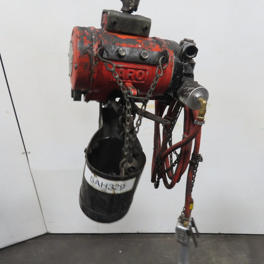 ARO 7756DT 1/2 Ton 1000LB Air Pneumatic Chain Hoist 10' Lift W/ Pendant