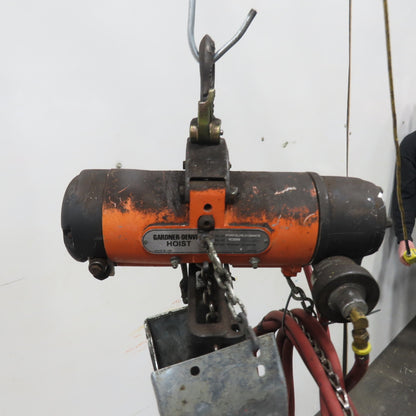 Gardener-Denver 1/2 Ton 1000LB Air Pneumatic Chain Hoist 15' Lift W/ Pendant