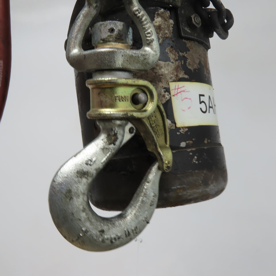 ARO 7756DT 1/2 Ton Air Chain Hoist 10' Lift Pendant Operated 90PSI