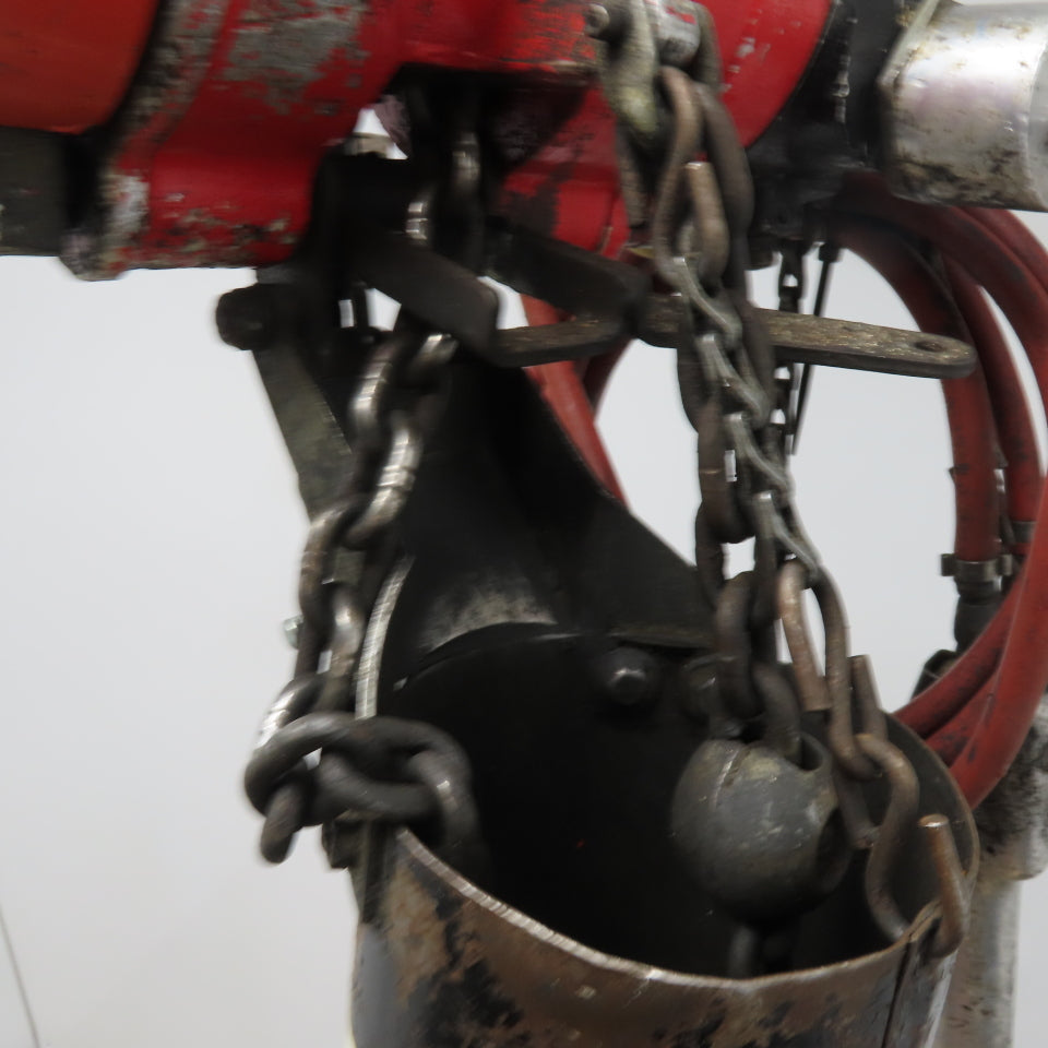 ARO 7756DT 1/2 Ton Air Chain Hoist 10' Lift Pendant Operated 90PSI