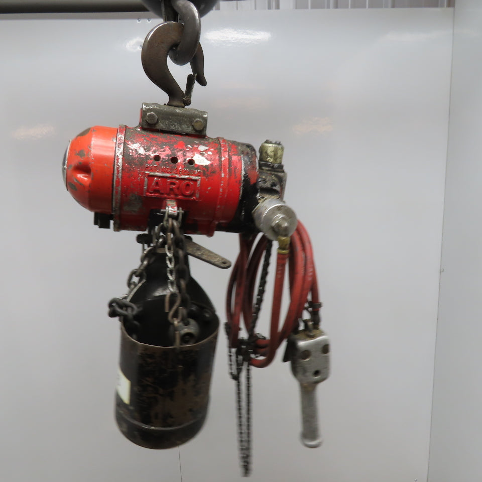 ARO 7756DT 1/2 Ton Air Chain Hoist 10' Lift Pendant Operated 90PSI