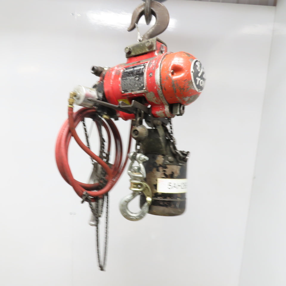 ARO 7756DT 1/2 Ton Air Chain Hoist 10' Lift Pendant Operated 90PSI