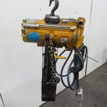 Ingersoll Rand 1/4 Ton 500LB Air Pneumatic Chain Hoist 12' Lift 117ft/m 90PSIG