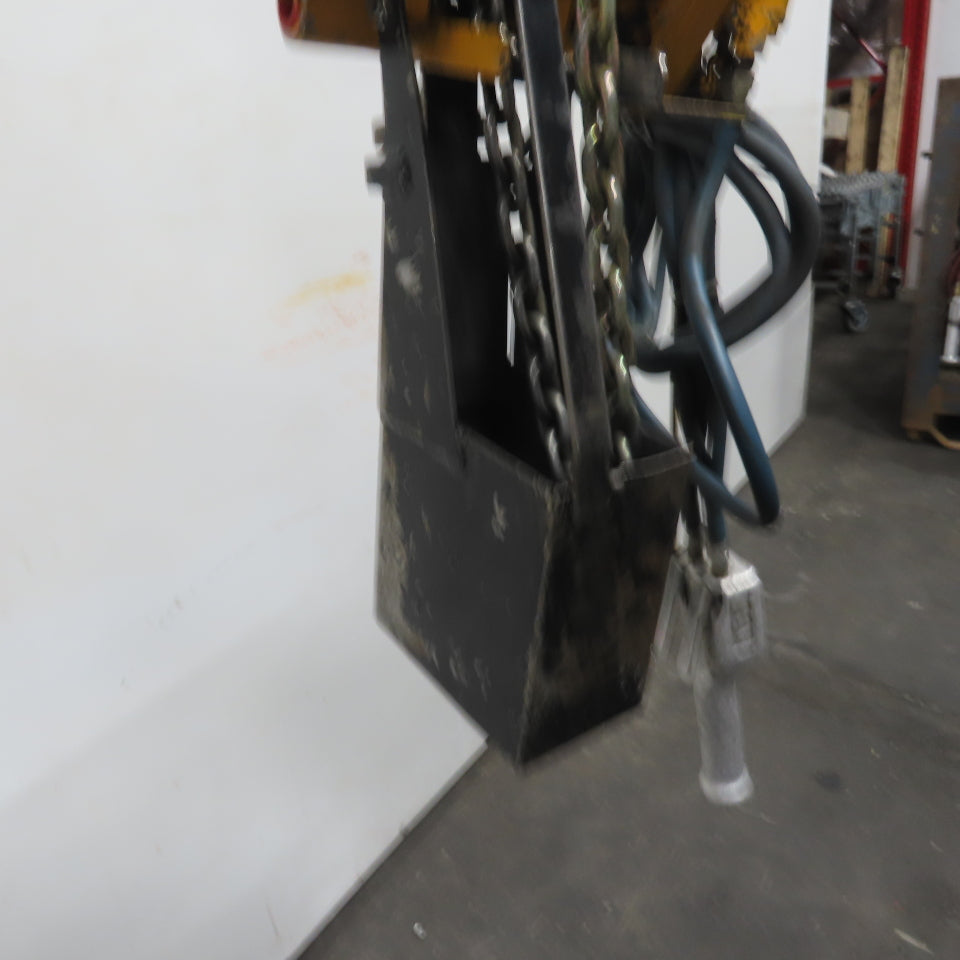 Ingersoll Rand 1/4 Ton 500LB Air Pneumatic Chain Hoist 12' Lift 117ft/m 90PSIG