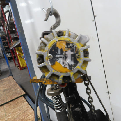 Ingersoll Rand 1/4 Ton 500LB Air Pneumatic Chain Hoist 12' Lift 117ft/m 90PSIG