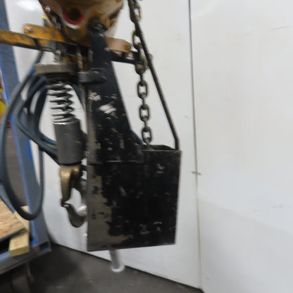Ingersoll Rand 1/4 Ton 500LB Air Pneumatic Chain Hoist 12' Lift 117ft/m 90PSIG