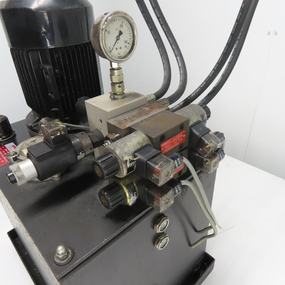 GRIBI AG 0298-1-0195 /01 10 Gallon Hydraulic Power Unit 30L 125 Bar 5.8L/min 3Ph
