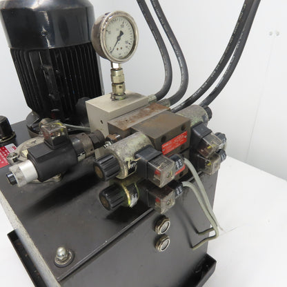 GRIBI AG 0298-1-0195 /01 10 Gallon Hydraulic Power Unit 30L 125 Bar 5.8L/min 3Ph