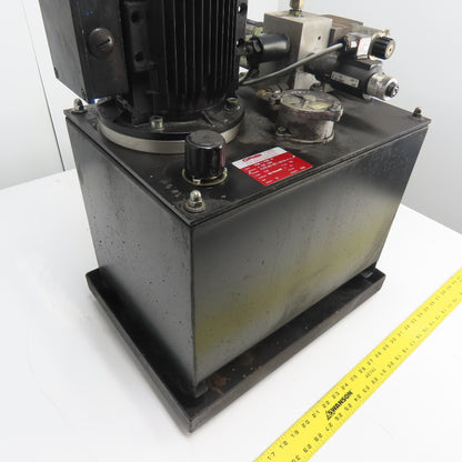 GRIBI AG 0298-1-0195 /01 10 Gallon Hydraulic Power Unit 30L 125 Bar 5.8L/min 3Ph