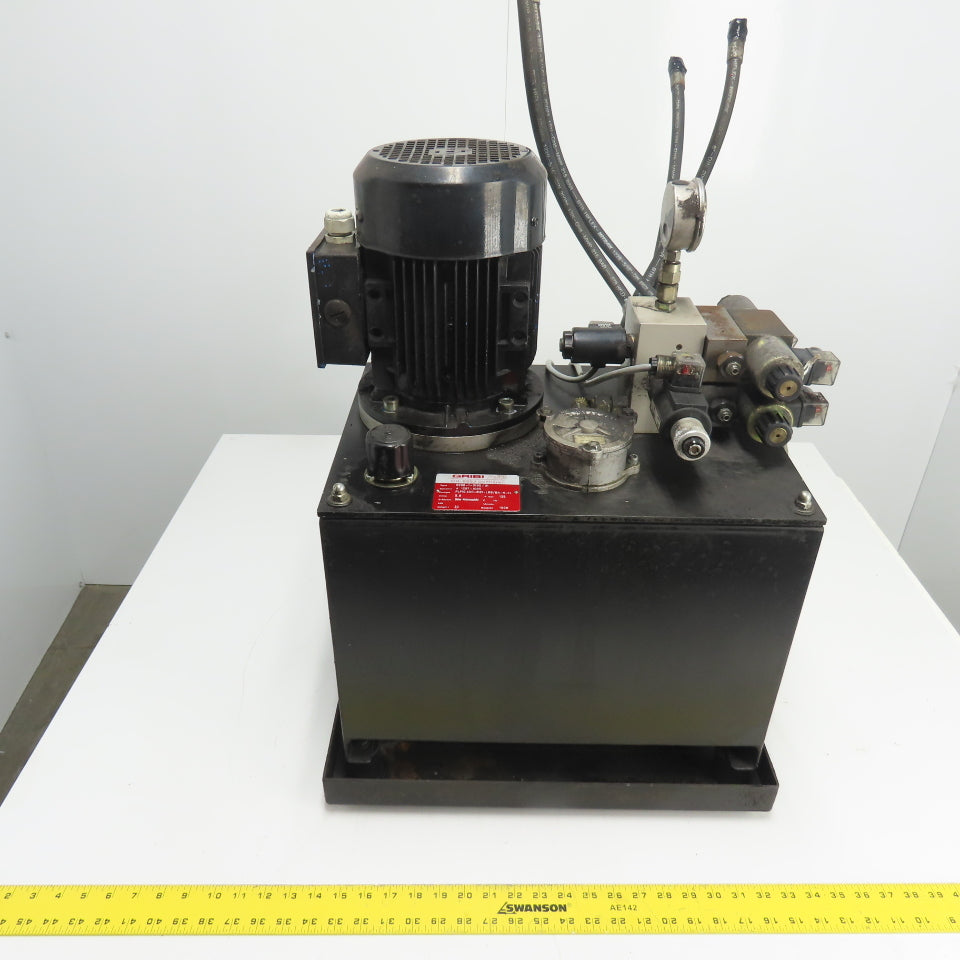 GRIBI AG 0298-1-0195 /01 10 Gallon Hydraulic Power Unit 30L 125 Bar 5.8L/min 3Ph