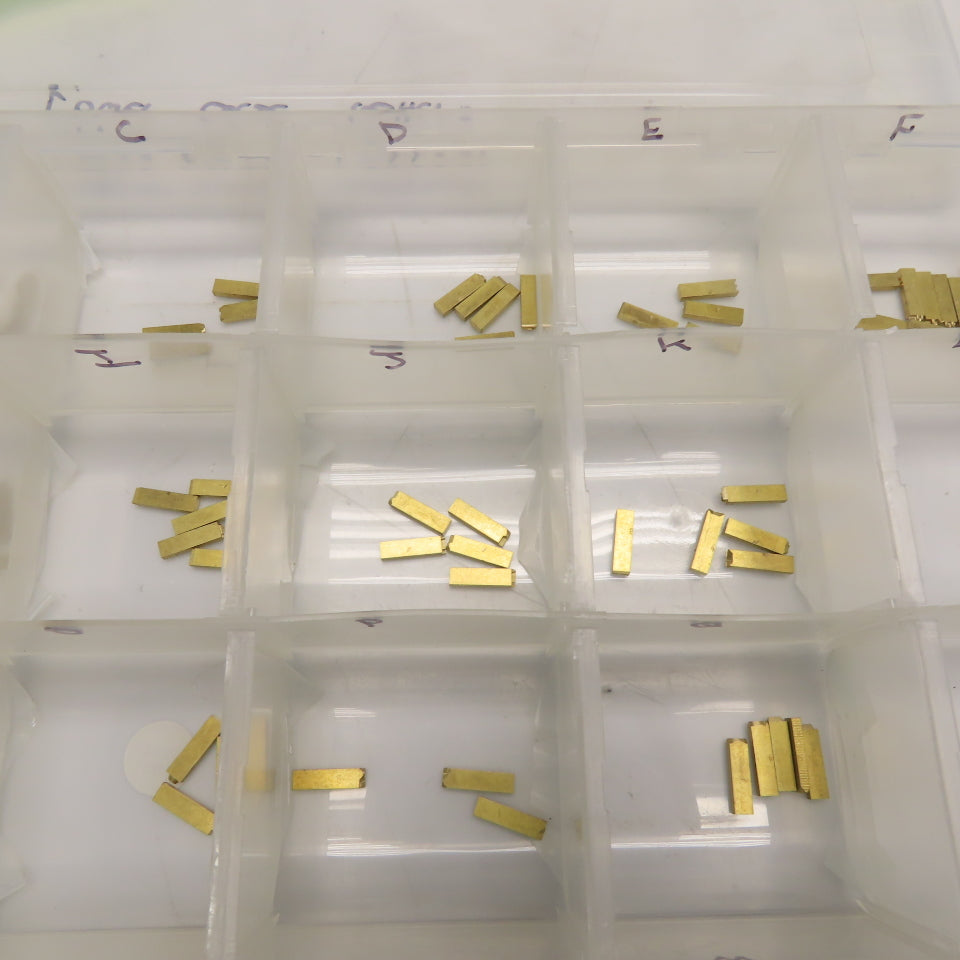 2mm x 4mm x 15mm OAL Hot Stamp Brass Letter Stamps A-Z Upper/Lower Case