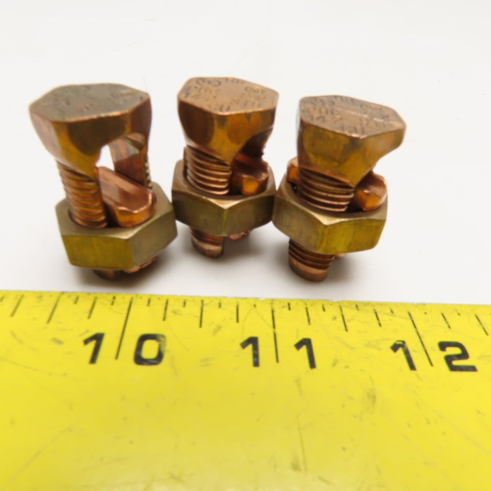Copper 14-2 SOL Split Bolt Connector Lug Lot Of 3