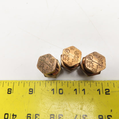 Copper 14-2 SOL Split Bolt Connector Lug Lot Of 3
