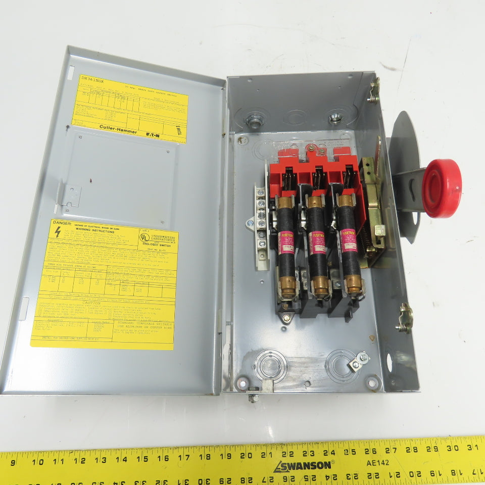 Cutler-Hammer DH361NGK 30A 3-Pole Fusible Safety Disconnect Switch 600V