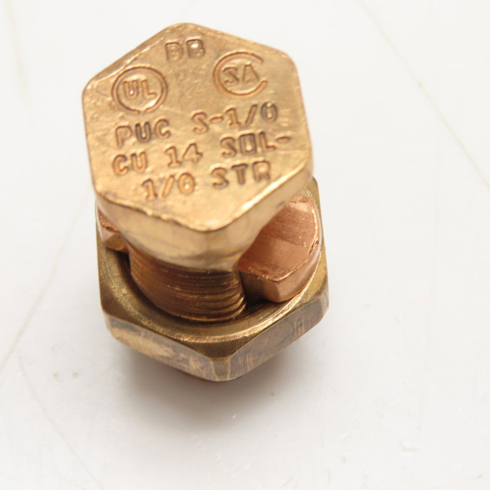Copper 14 SOL -1/0 Strand Split Bolt Connector Lug
