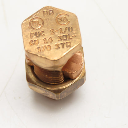 Copper 14 SOL -1/0 Strand Split Bolt Connector Lug